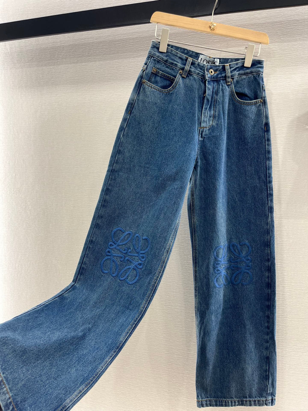 LOEW 25S STRAIGHT LEG JEANS DENIM EMBROIDERED LOGO 263361