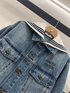 MIUMIU DENIM JACKET AND SKIRT SET 274644