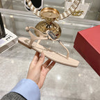 VIV' BY THE SEA SANDALS IN BEIGE CALFSKIN