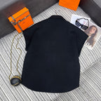 HERMES 25S REVERSIBLE SHORT-SLEEVE KNIT JACKET 109