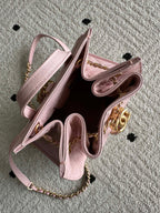 Chanel 2025 Backpack 23cm Pink Grained Calfskin 318275