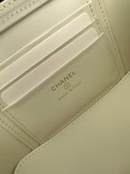 Chanel 2025 Vanity 17cm Bag White Caviar Leather 320299