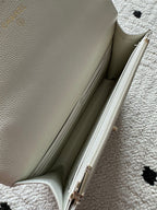 Chanel 2025 Trendy CC Wallet on Chain 19cm Bag White Caviar Leather 320292