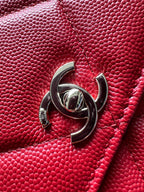Chanel 2025 Trendy CC Wallet on Chain 19cm Bag Red Caviar Leather 320293