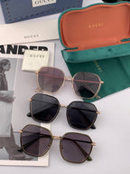 SQUARE FRAME SUNGLASSES G8384 IN METAL AND ACETATE