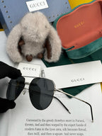 AVIATOR FRAME SUNGLASSES 575761 IN METAL