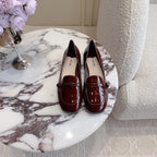 Reddish Brown Loafer Shoes Sheepskin