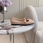Pastel Pink Ballet Shoes Sheepskin