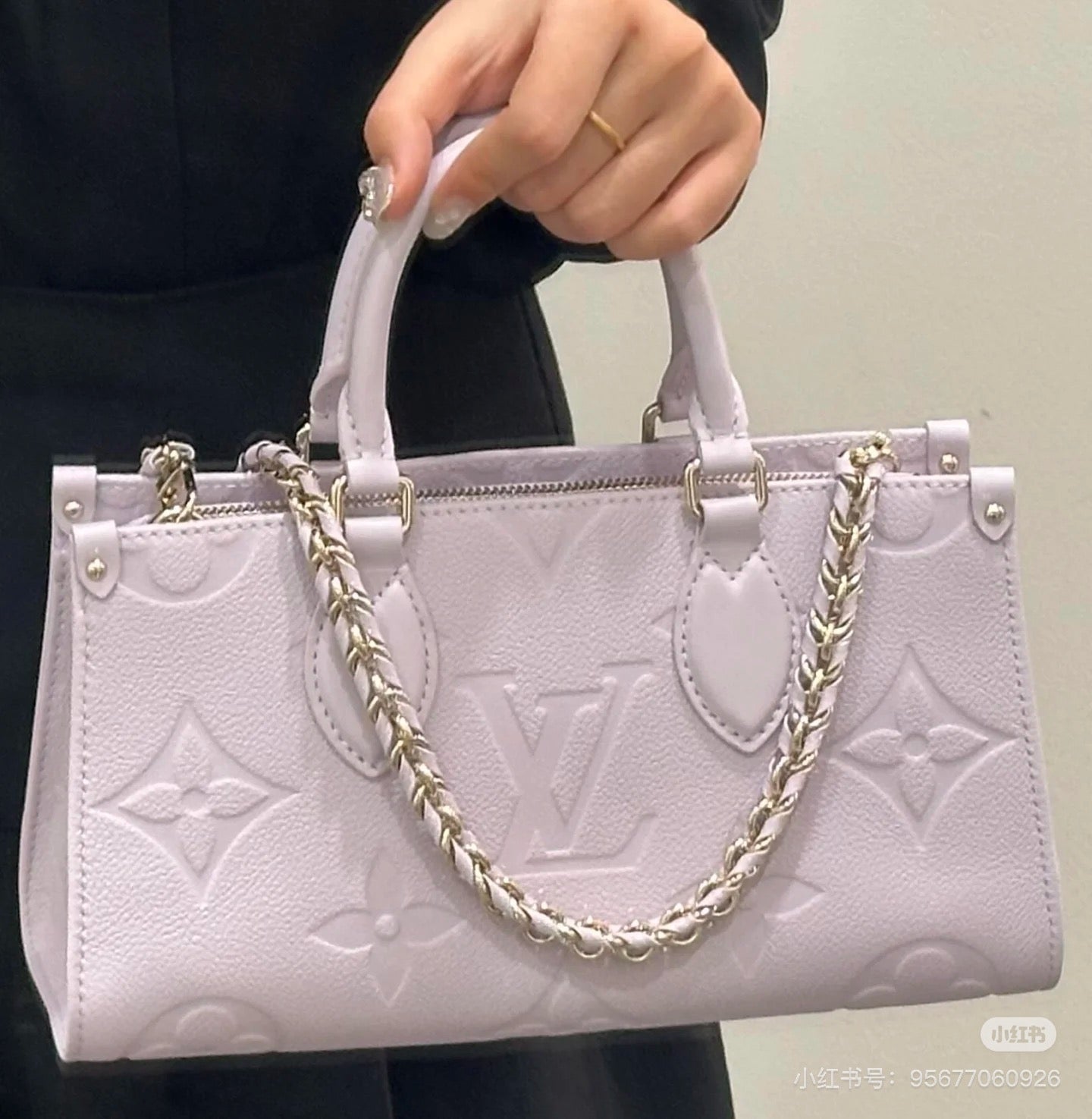 LV OnTheGo East West 25cm Pink Embossed Cowhide GHW