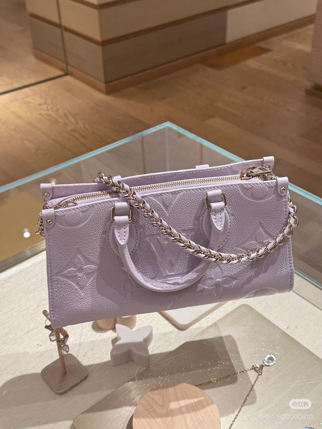 LV OnTheGo East West 25cm Pink Embossed Cowhide GHW