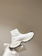 BALENCIAGA 25S SPEED TRAINER SNEAKERS 55 MM IN WHITE KNIT
