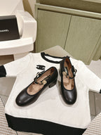 CC HIGH MARY JANE BLACK LAMBSKIN