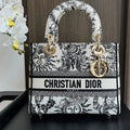 medium lady 24 black white sun embroidery canvas
