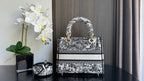 medium lady 24 black white embroidery