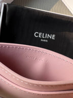 TRIOMPHE 10B703 Card Holder Pink Cowhide Leather