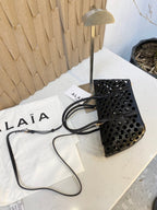NEO MINA 20 BAG IN BLACK PERFORATED CALFSKIN