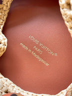 keepall bandouliere 25cm beige raffia tan calfskin