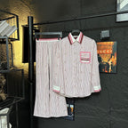 GUCCI LONG-SLEEVE SHIRT AND WIDE-LEG PANTS SET STYLE 6