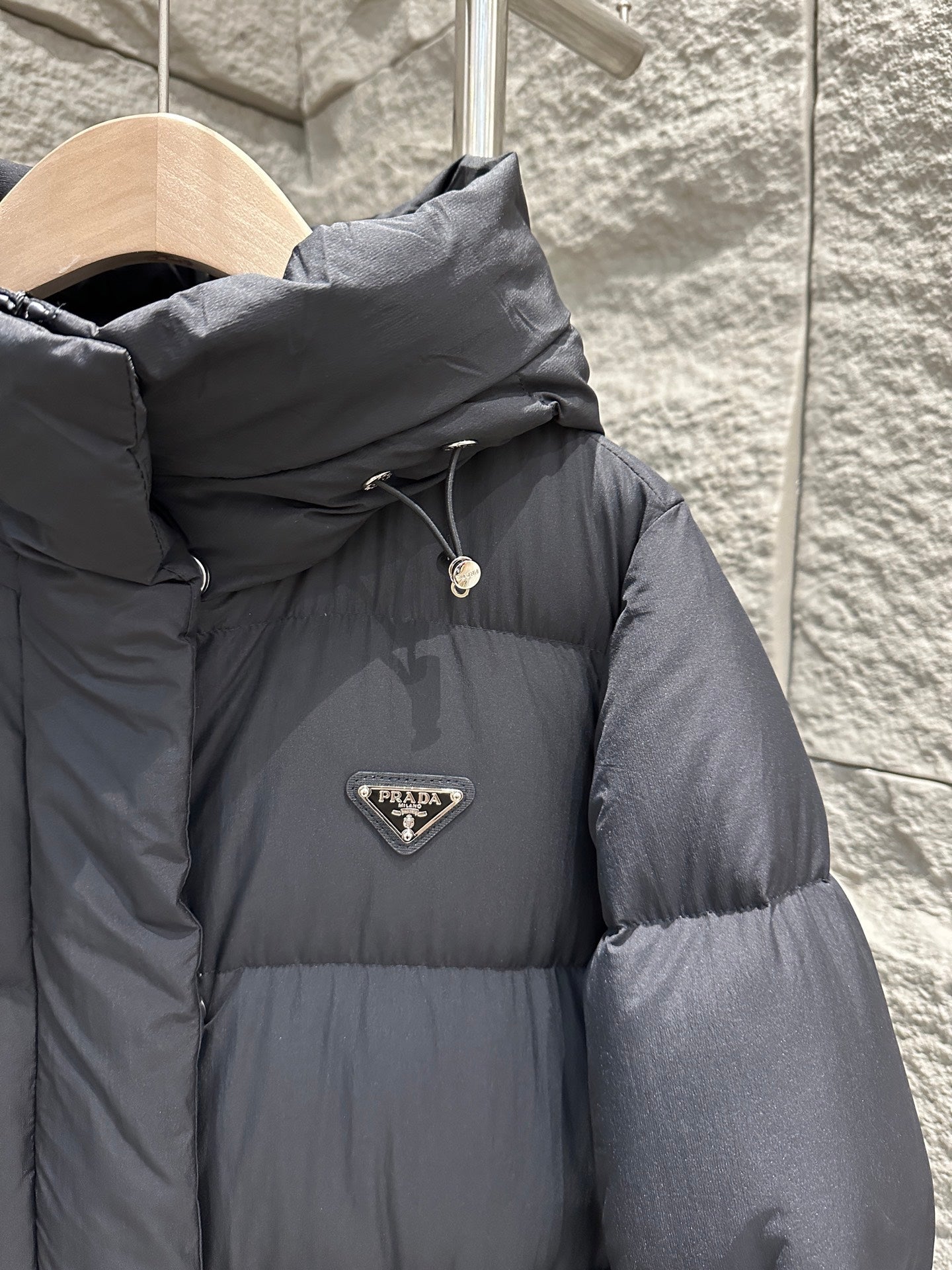 PRADA 25S LONG GOOSE DOWN COAT WITH HOOD 229