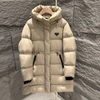 PRADA 25S LONG GOOSE DOWN COAT WITH HOOD 230
