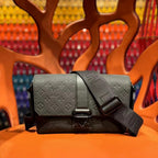 LV S-Cape Messenger Bag 28cm Black Taurillon Monogram leather