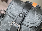 LV 24 Nano Christopher Handbag Black Monogram Eclipse Canvas