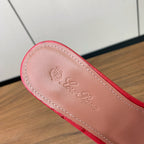 HIGH HEEL IN RED LAMBSKIN OSTRICH SKIN
