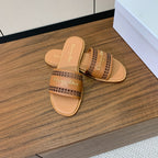 DWAY CIDER BROWN CALFSKIN AND GOLD LOGO