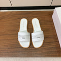 DIOR 25S DWAY SLIDE IN WHITE CALFSKIN