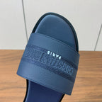 DIOR 25S DWAY SLIDE IN DEEP NAVY BLUE CALFSKIN