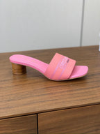 DIOR 25S HIGH-HEEL SANDALS 40 MM IN PINK CALFSKIN