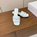 DIOR 25S HIGH-HEEL SANDALS 40 MM IN WHITE CALFSKIN