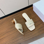 DIOR 25S HIGH-HEEL SANDALS 40 MM IN CREAM WHITE CALFSKIN
