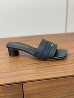 DIOR 25S HIGH-HEEL SANDALS 40 MM IN BLACK CALFSKIN