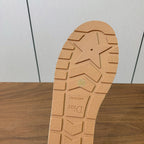 DIOR 25S DWAY WEDGE SLIDE 90 MM IN CREAM WHITE CALFSKIN