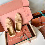 Loro Piana Beige Suede Summer Charms Walk Loafers