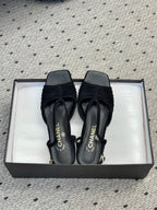 CC HIGH HEELS IN BLACK QUILTED SUEDE