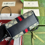 Gucci Ophidia 16.5 Bag Black Ebony Canvas Leather 240092