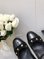 MARY JANE BLACK SUEDE AND LAMBSKIN ATTACH METAL