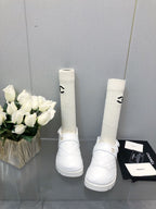 CHUNKY PLATFORM SHEARLING SLIPPER WHITE LAMBSKIN