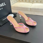 Double C High Heel Rose Pink Lambskin
