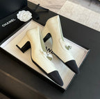 Double C WOMEN'S SHOES SPIRIT TOE White Lambskin