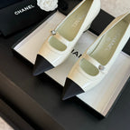 Double C WOMEN'S SHOES SPIRIT TOE White Lambskin