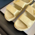 PRA FLAT NAPPA SANDALS BEIGE LAMBSKIN