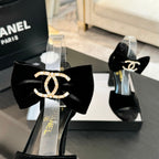 HIGH SANDAL OPEN TOE IN BLACK VELVET