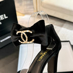 HIGH MARRY JANE IN BLACK VELVET