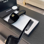 FLAT MULE IN BLACK VELVET