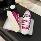 BIG-HEAD COOKIE SHOES IN MAGENTA PURPLE LAMBSKIN