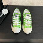 BIG-HEAD COOKIE SHOES IN EMERALD GREEN LAMBSKIN