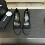 HIGH HEEL 85 MM SANDALS IN BLACK SUEDE AND FABRIC